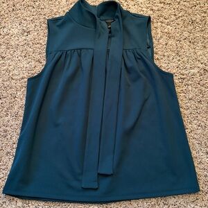 Ann Taylor Dark Teal Sleeveless Blouse